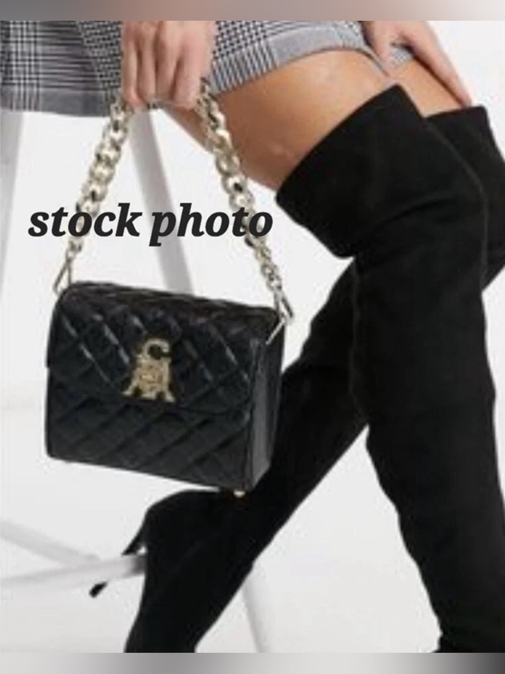 Steve Madden Black Bjavier Logo Embossed Bag